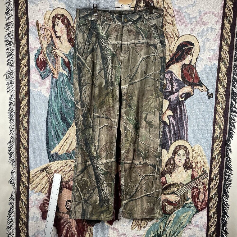 Realtree Camo Pants Mens XL Hunting Camouflage Pocket Cargo Baggy Outdoor Y2K